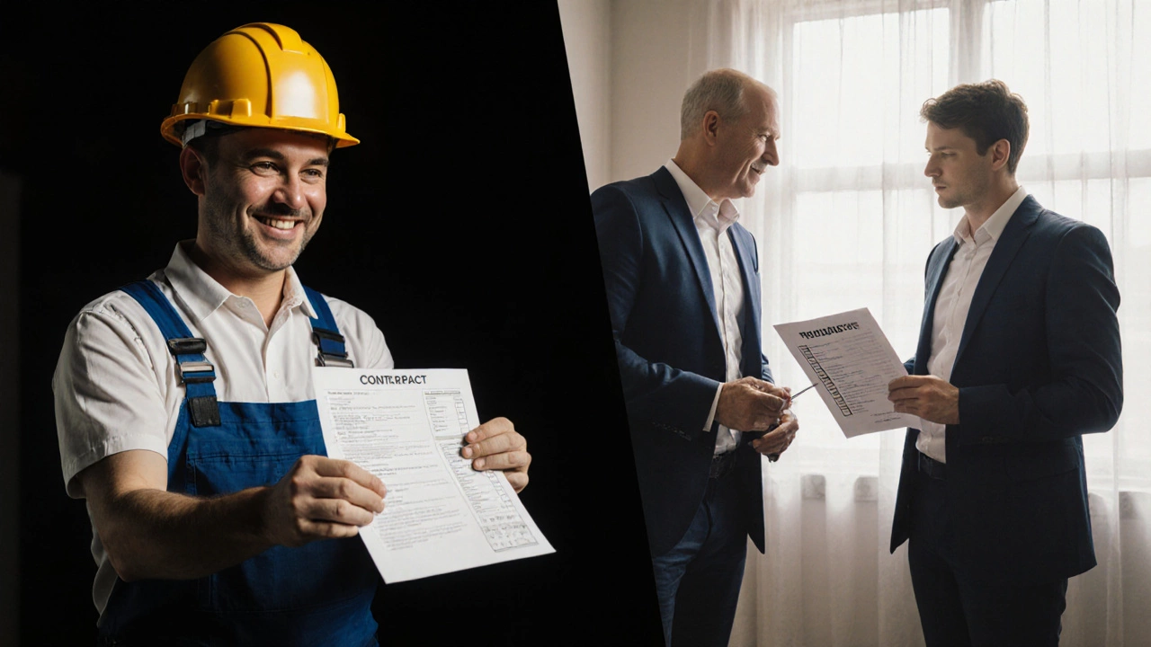 Контраст между нечестной сметой и профессиональной проверкой сметы.