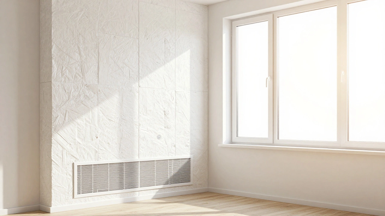 Утепленная стена и современная вентиляция в светлом обновленном помещении