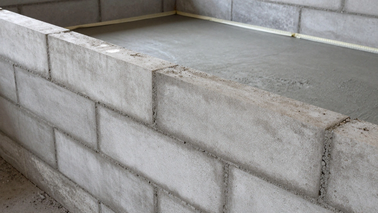 Возведение перегородки из газобетона и устройство стяжки пола